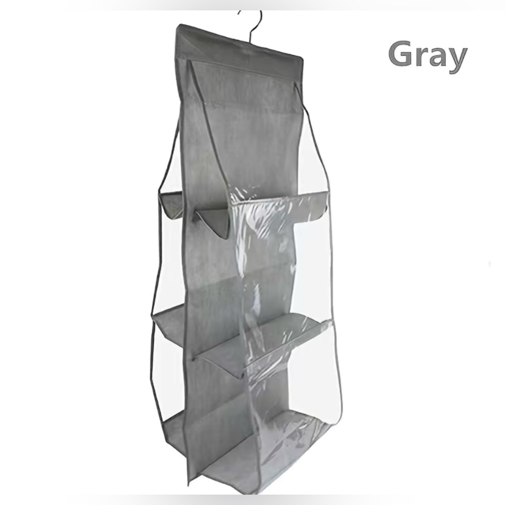 8x HOST PICK Hanging Hook Handbag/Purse Organizer holds 6 handbags - Picture 3 of 6